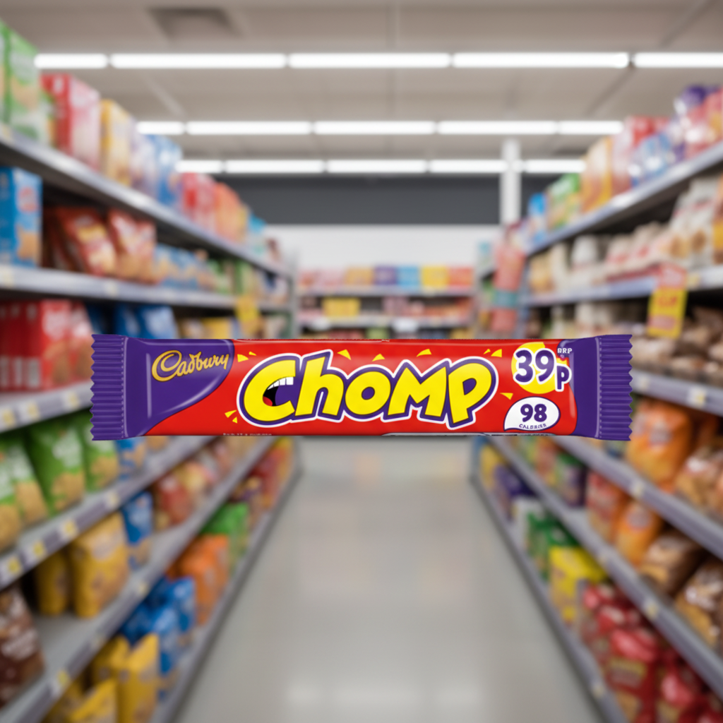 60 X Cadbury Chomp Chocolate Bar - 21Gm