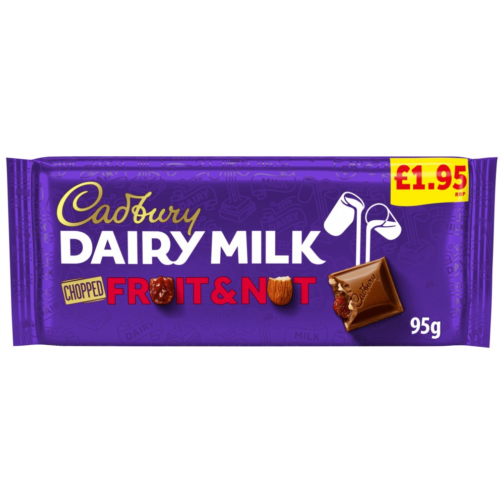22 X Cadbury Fruit N Nut Bar - 95Gm