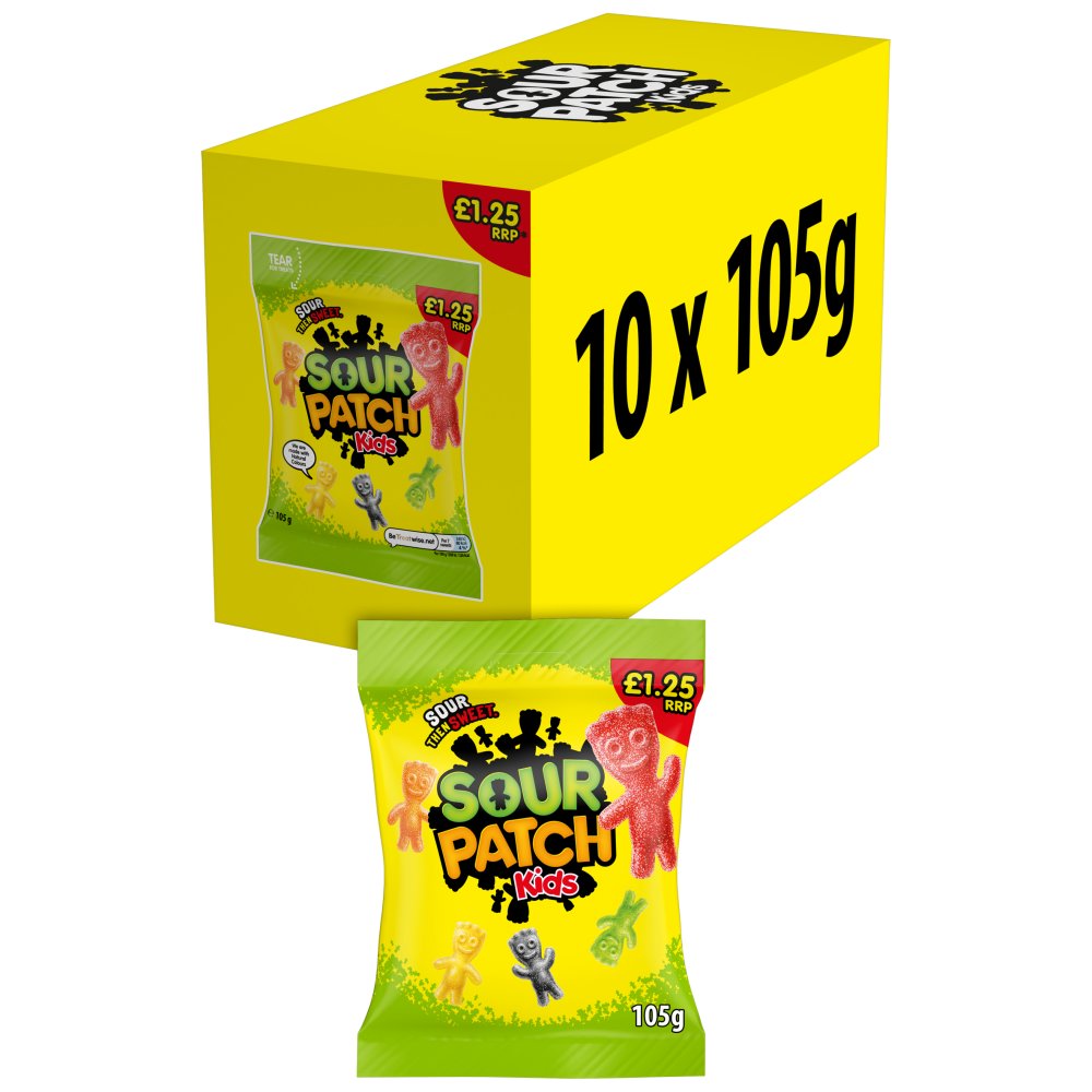 10 X Sour Patch Original Sharing Bag - 105Gm