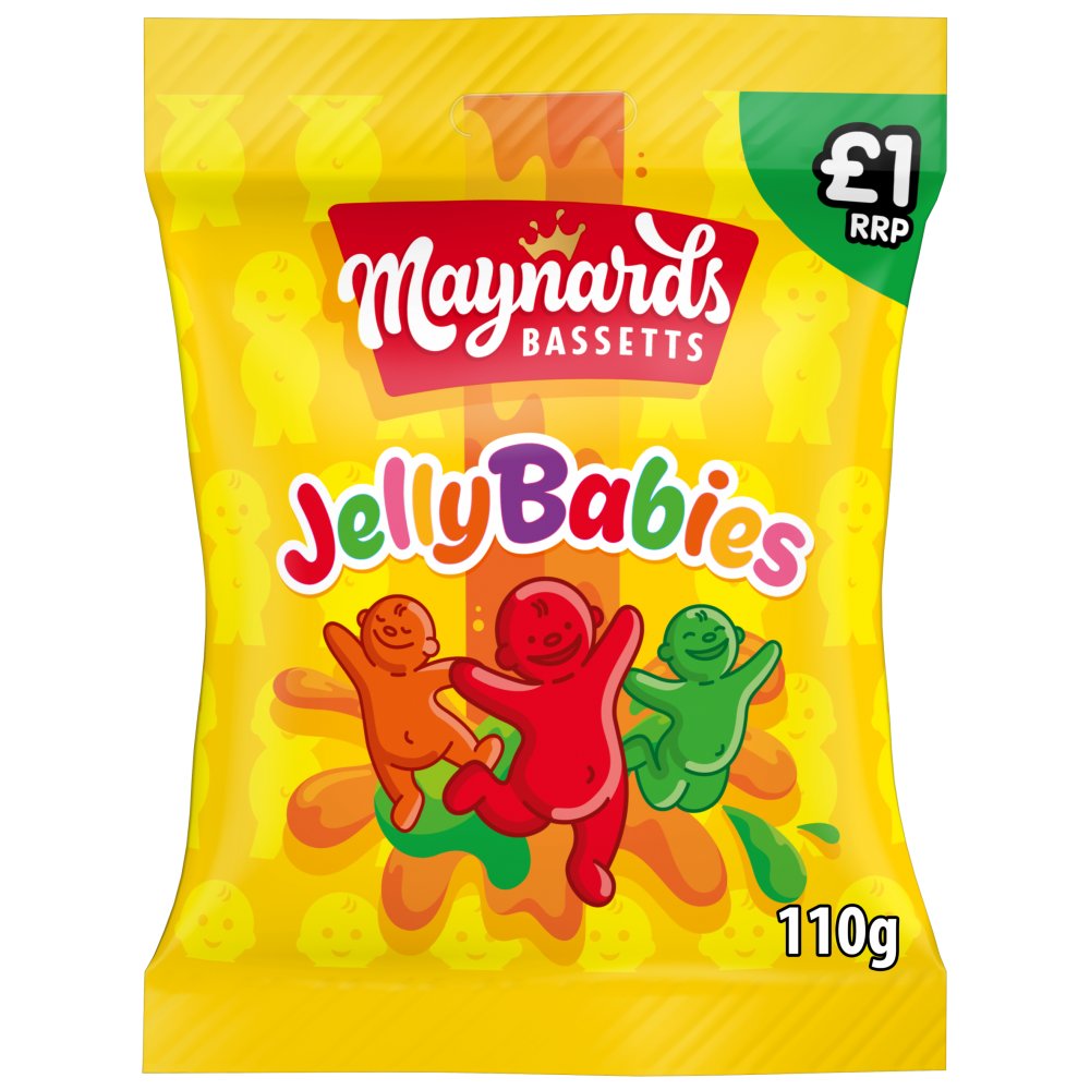 10 X Maynards Jelly Babies Bag - 110Gm