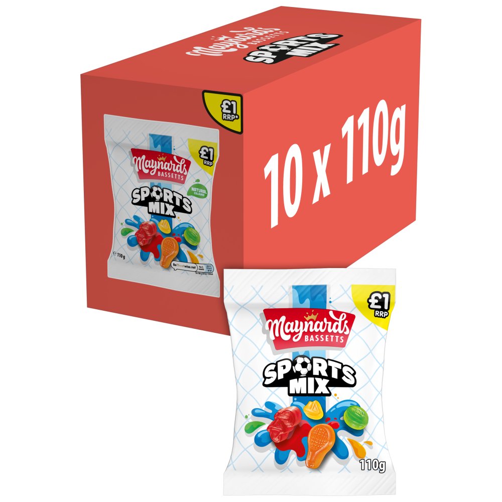 10 X Maynard Bassetts Sports Sharing Mix Bag - 110Gm