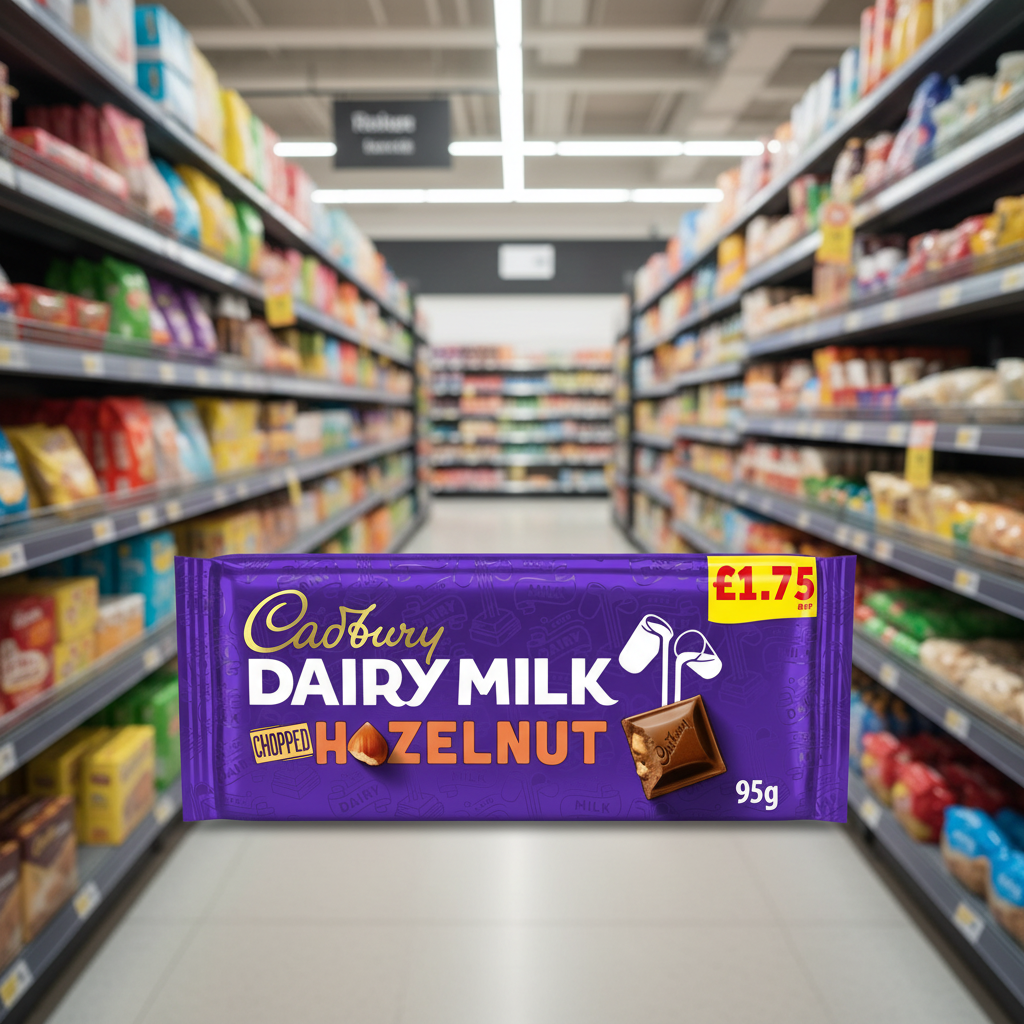22 X Cadbury Dairy Milk Chopped Nut Bar - 95Gm