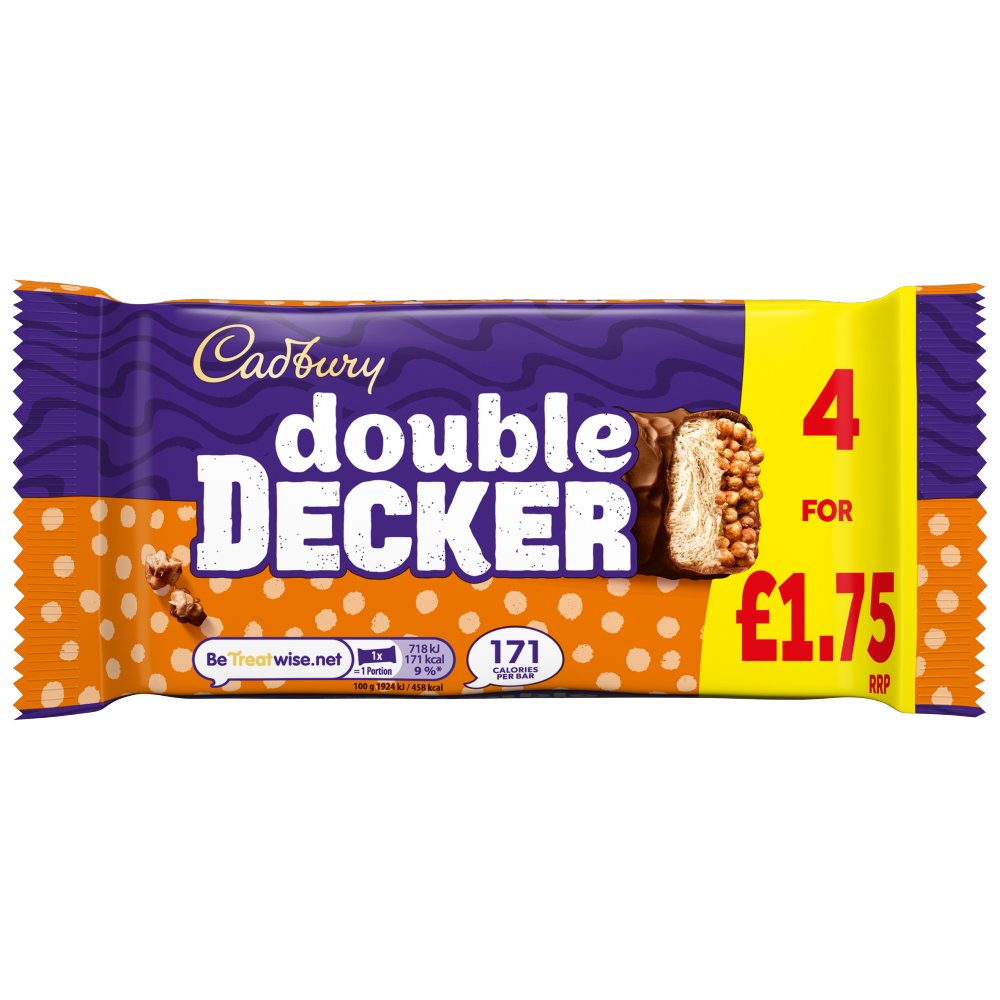 8 X Cadbury Double Decker 4Pk - 149.2Gm