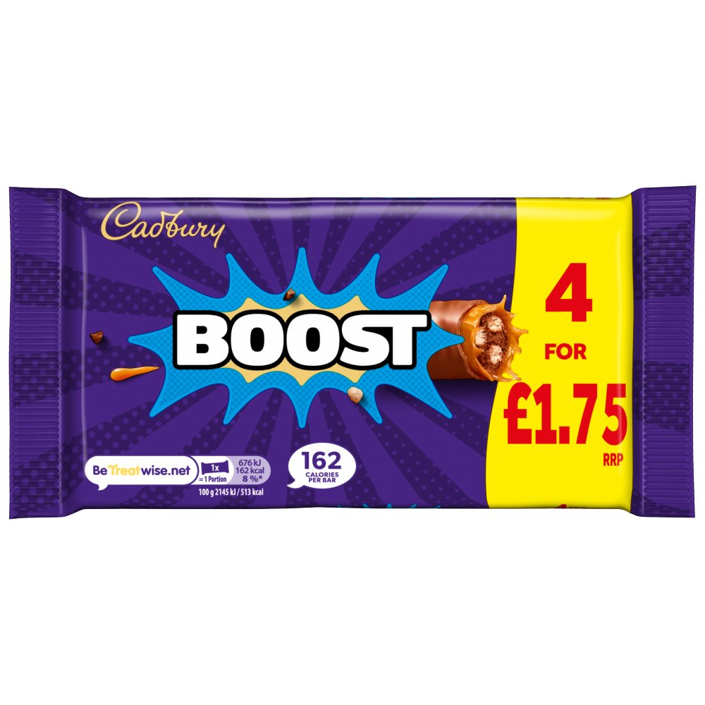 12 X Cadbury Boost Snacksize 4Pk - 126Gm