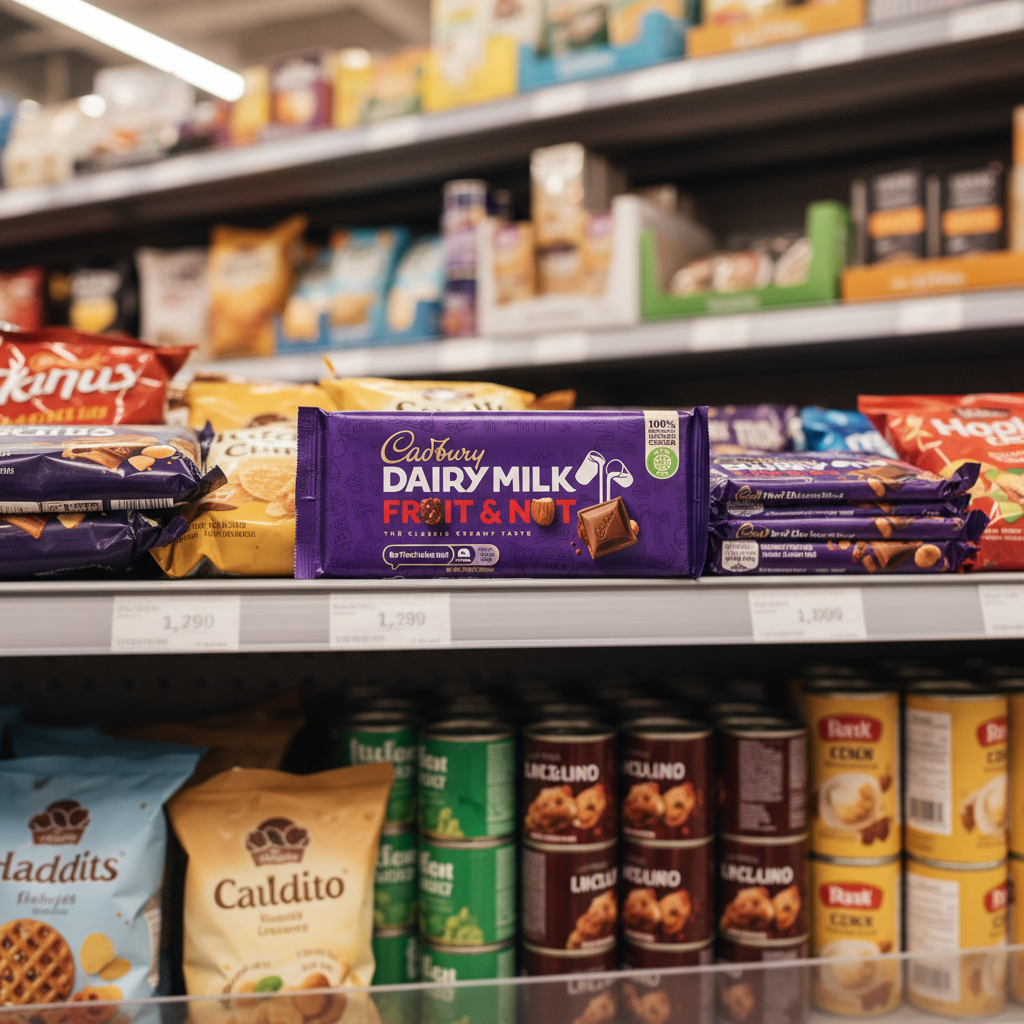 18 x Cadbury Fruit & Nut Large Bar 95Gm