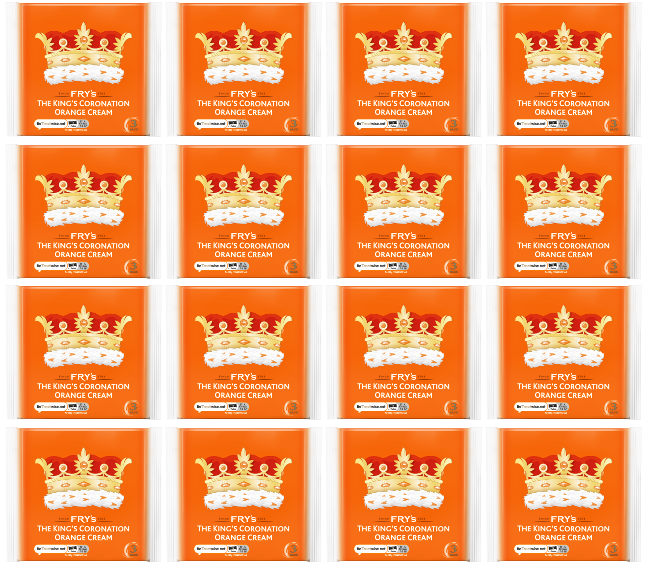 16 X Frys Orange Cream 3Pk 147GM