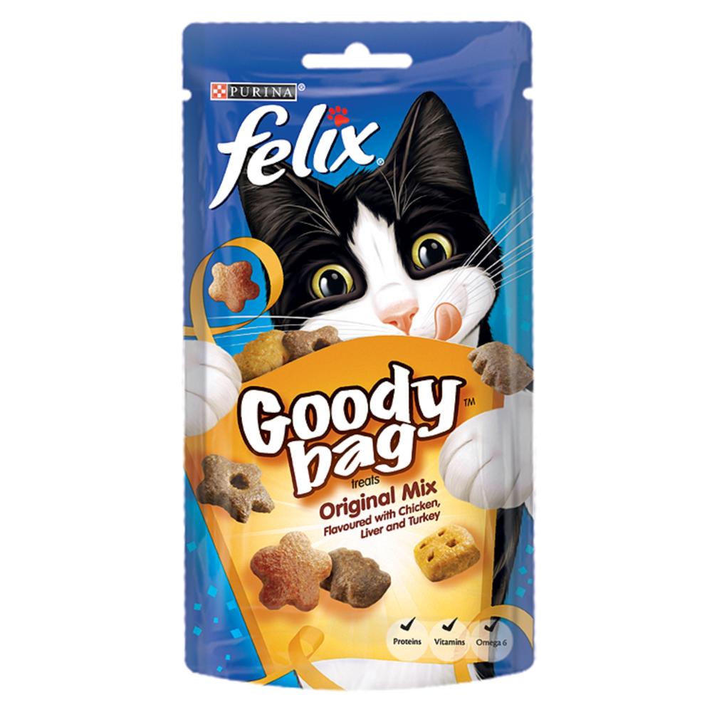 8 x Felix Goody Bag Cat Treats Original 60G