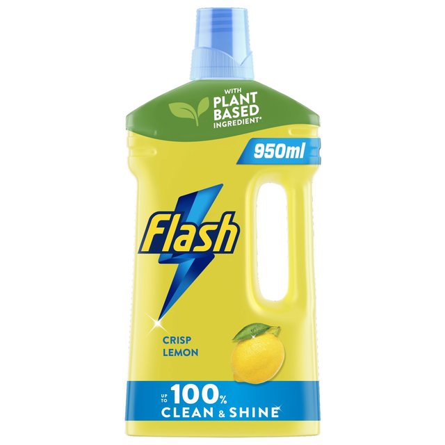 6 x Flash Multipurpose Floor Liquid Cleaner Crisp Lemon 950Ml