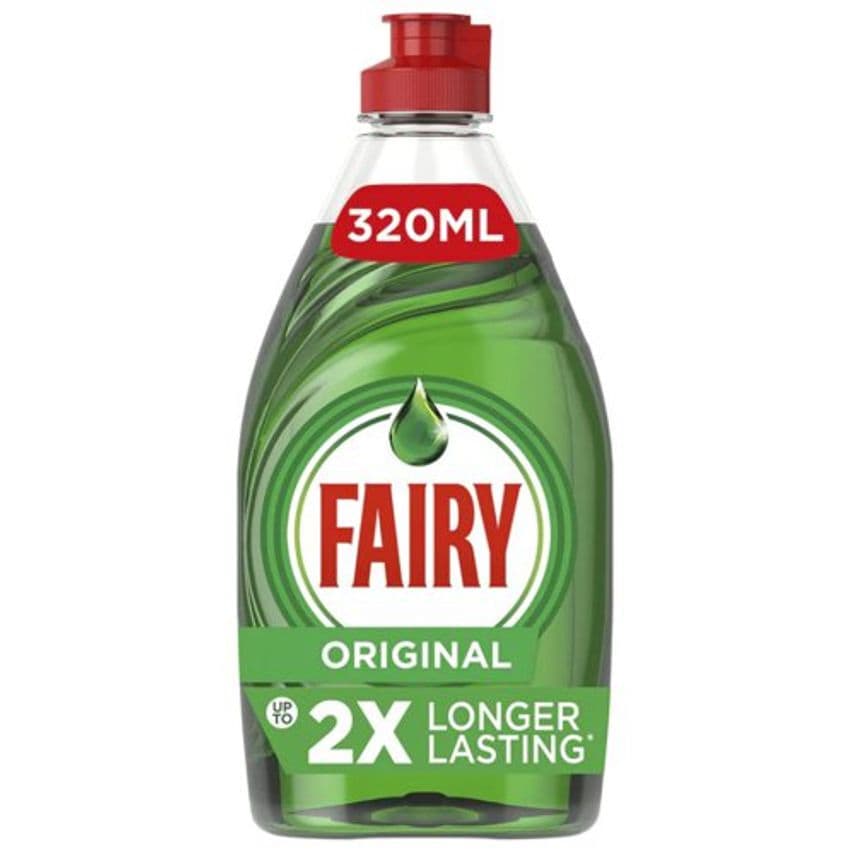 10 x Fairy Original Washing Up Liquid Green With Liftaction 320Ml