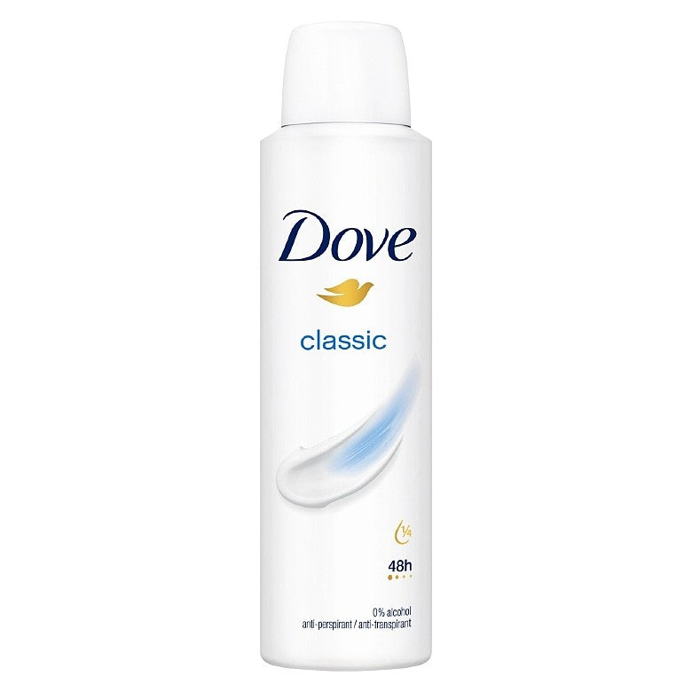 6 x Dove  Anti-Perspirant Deodorant Spray Classic 150 Ml