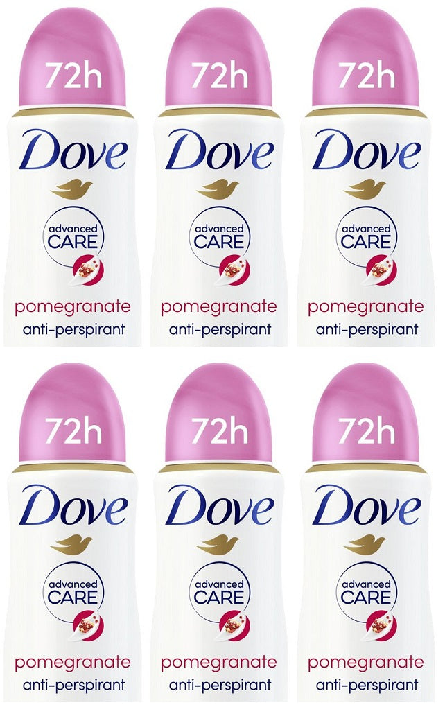 6 x Dove Pomegranate & Lemon 72 Hour 150ml