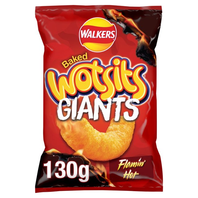 9 x Walkers Wotsits Giants Sweet & Spicy Snacks Crisps 130G