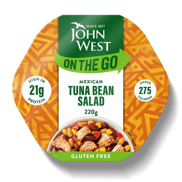 6 x John West On The Go Light Mexican Tuna Bean Salad 220G