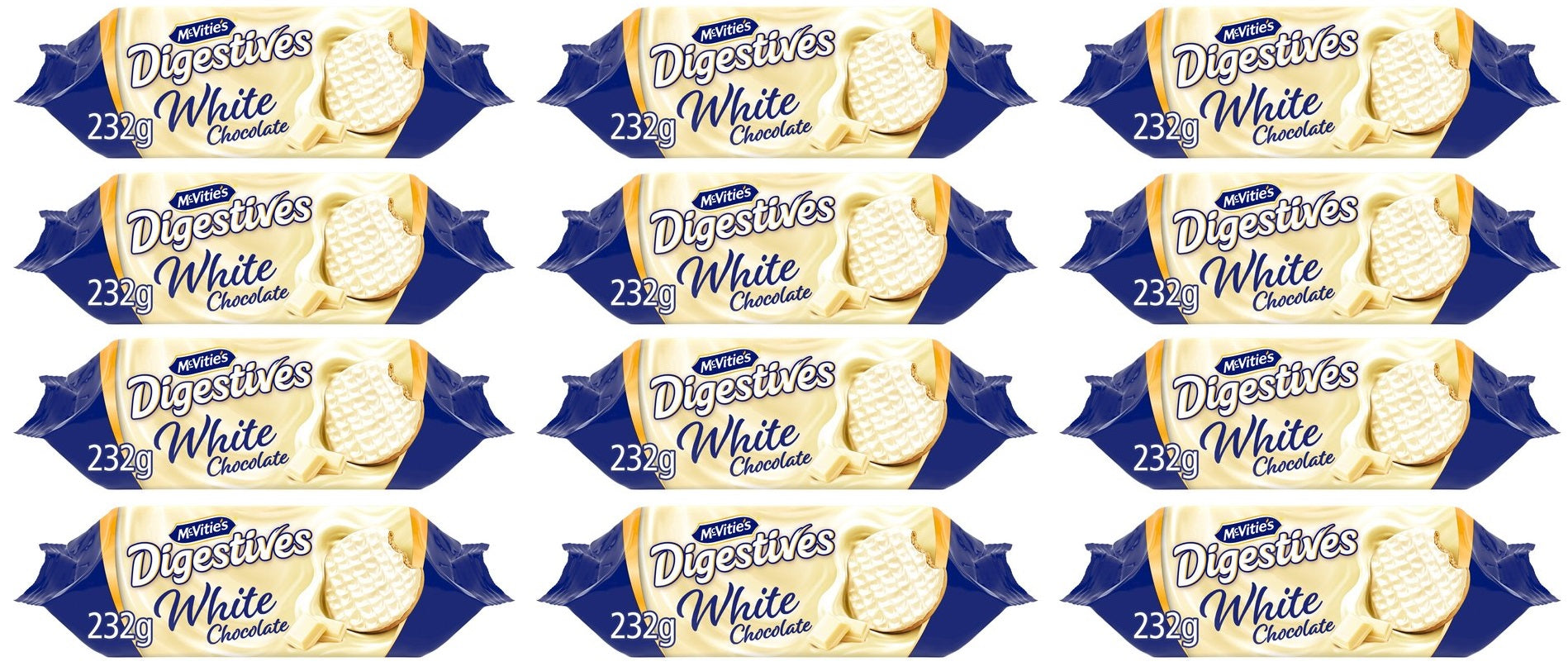 12 x Mcvitie's Digestives White Chocolate 232G