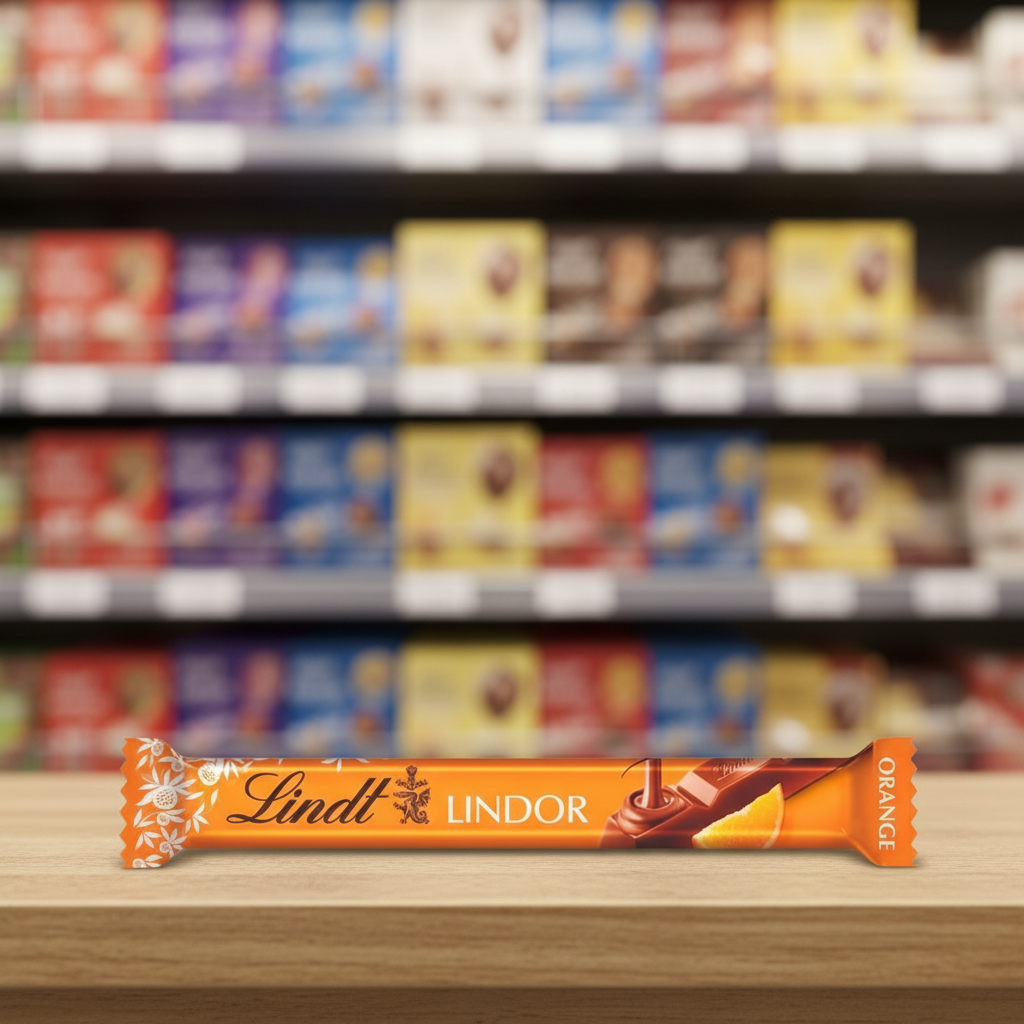 24 x Lindt Lindor Orange Milk Chocolate Treat Bar 38G