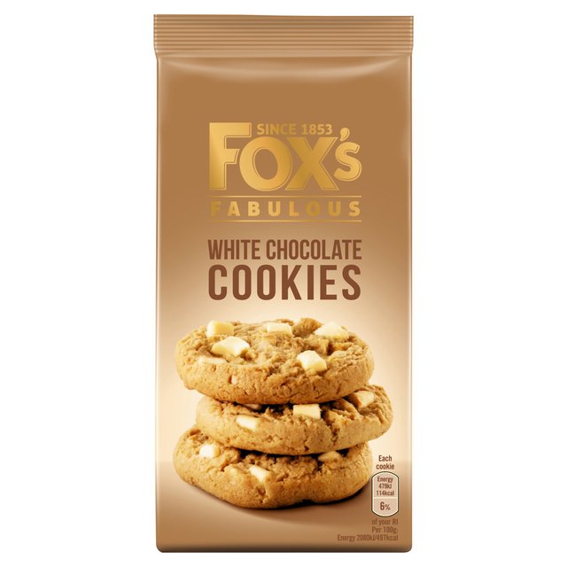 8 x Fox's Fabulous White Chocolate Cookies 180G