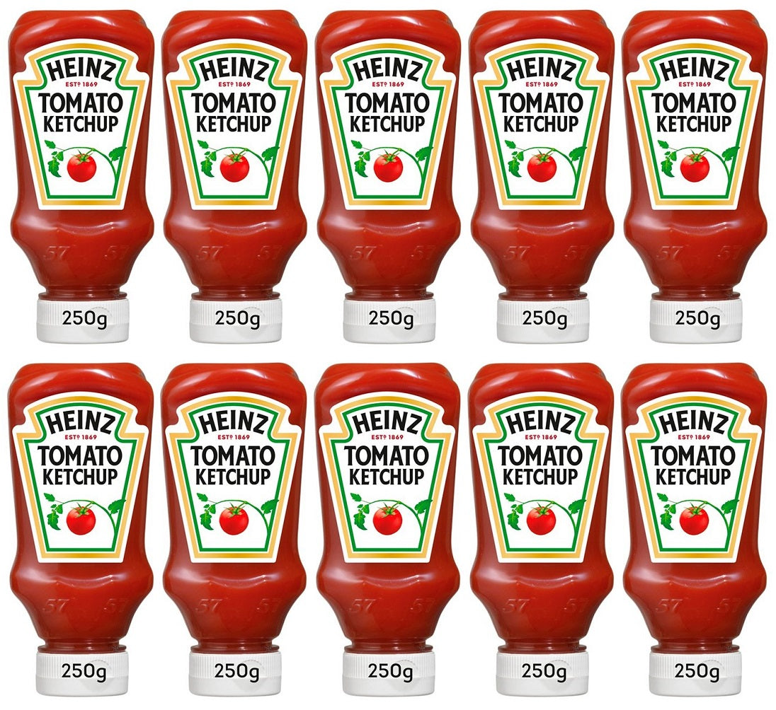 10 x Heinz Tomato Ketchup 250G