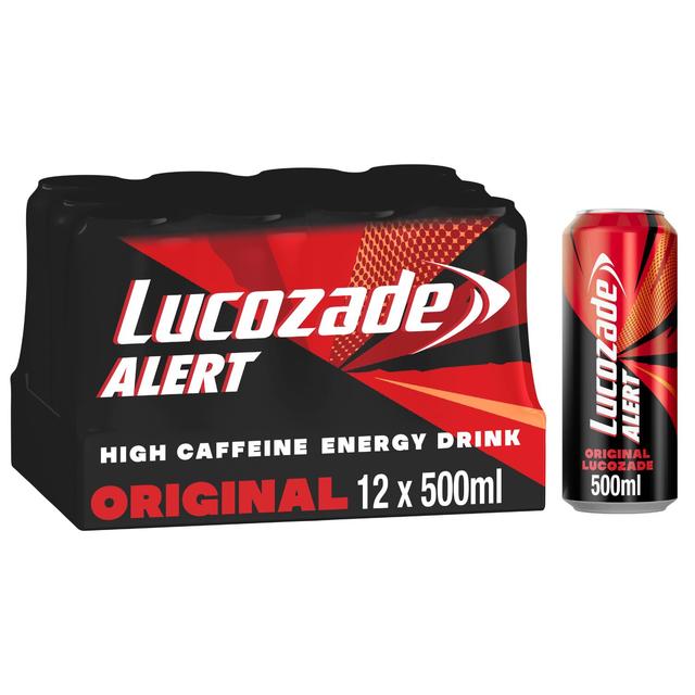 12 x Lucozade Alert Original Energy Drink 500Ml