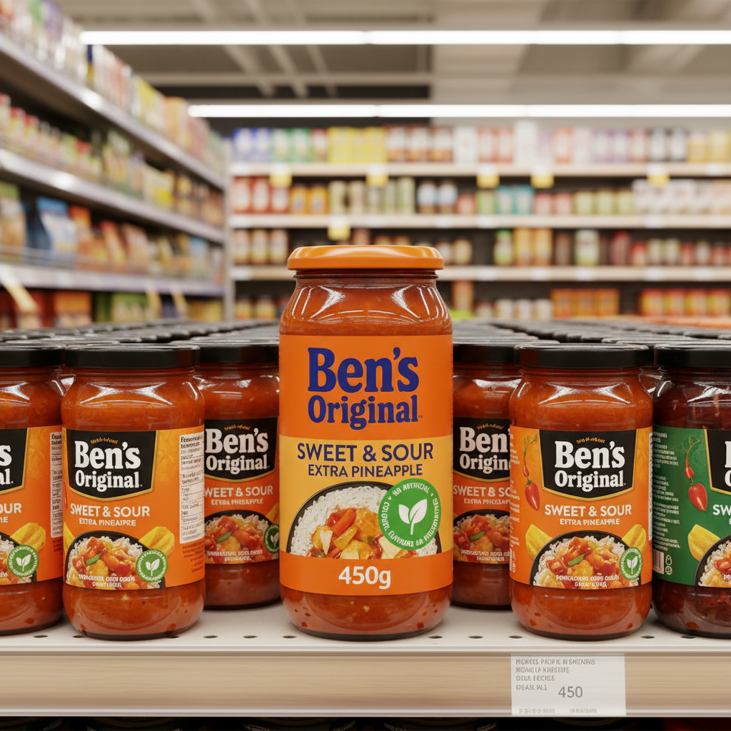 6 x Bens Original Sweet And Sour Extra Pineapple Sauce 450G