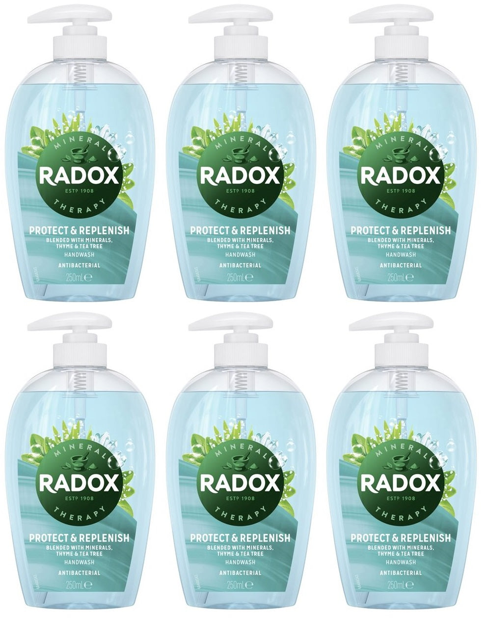 6 x Radox Replenishing & Hygienic Handwash 250Ml