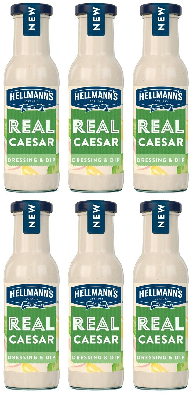 6 x Hellmann's  Salad Dressing & Dip Real Caesar 250 Ml