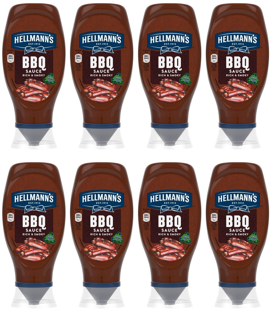 8 x Hellmann's  Smokey Bbq 430Ml