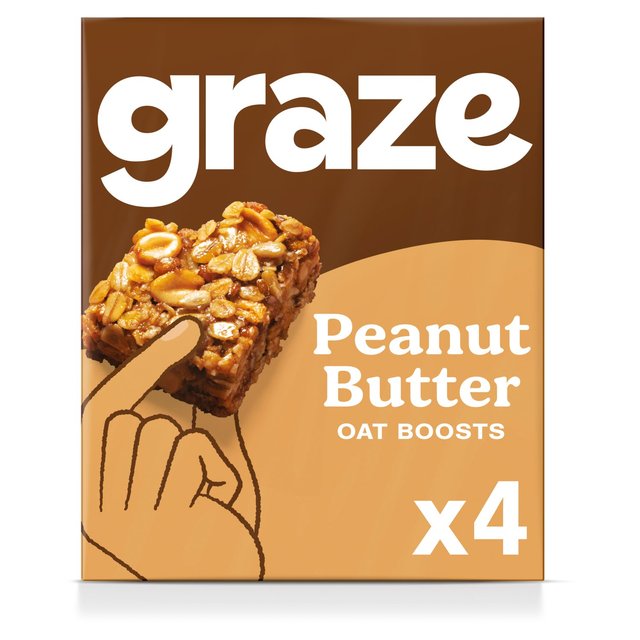 7 x Graze Peanut Butter Oat Boosts Flapjacks 4 X 30G (120G)