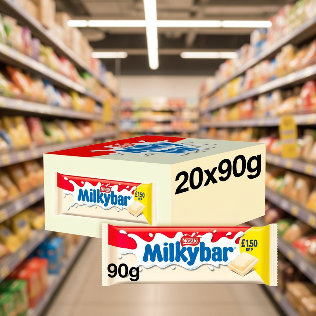 20 x Milkybar White Chocolate Sharing Bar - 90GM