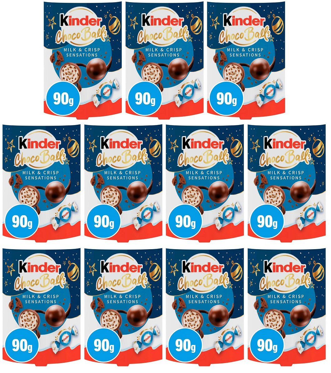 11 X Kinder Easter Choco Balls Milk & Crisp Sensations - 90Gm