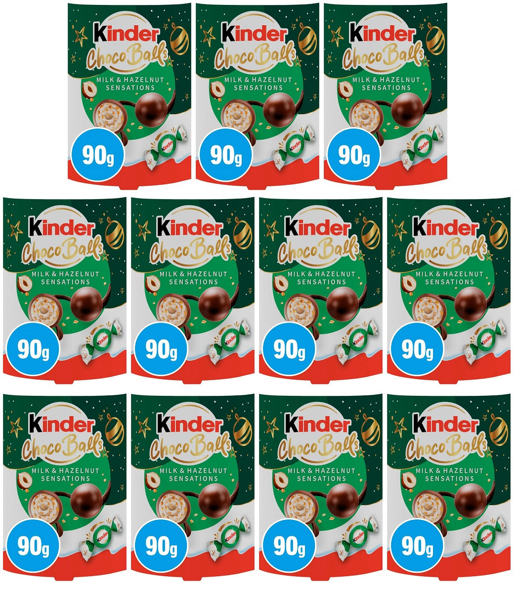 11 X Kinder Easter Choco Balls Milk & Hazelnut Bag - 90Gm