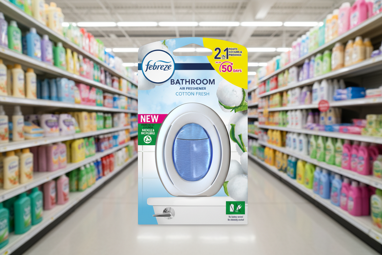 8 x Febreze Freshener Bathroom Cotton 7.5Ml