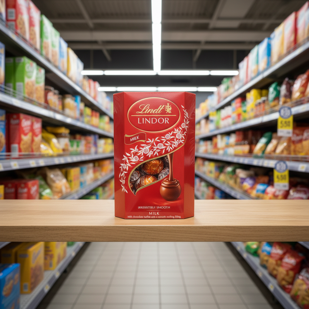 8 x Lindt Lindor Milk Chocolate Truffles Box Cornet - 200Gm
