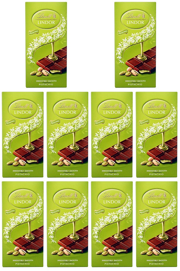 10 X Lindor Pistachio Bar - 100Gm