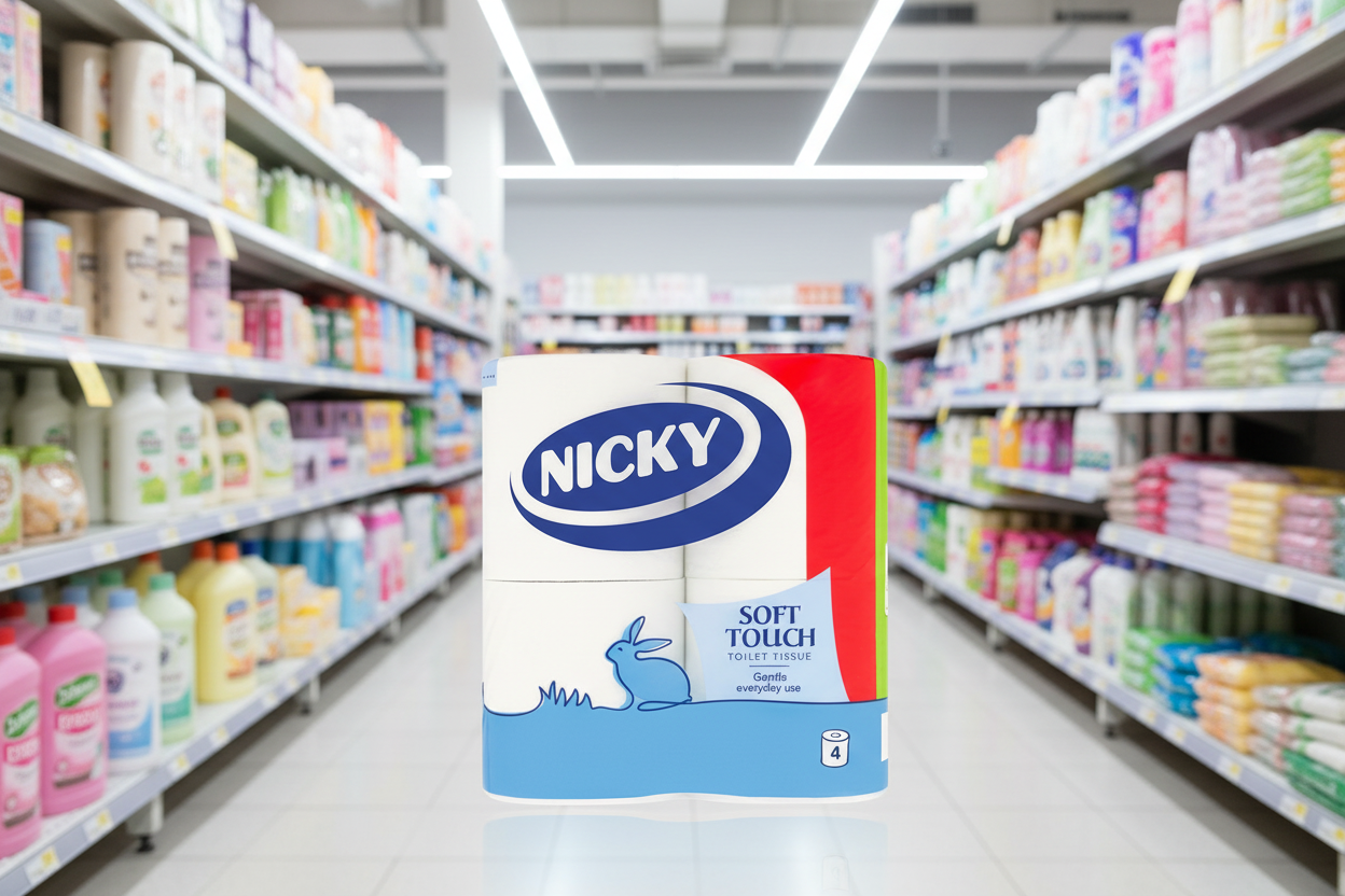 10 x Nicky Soft Touch Toilet Tissue 4 Rolls