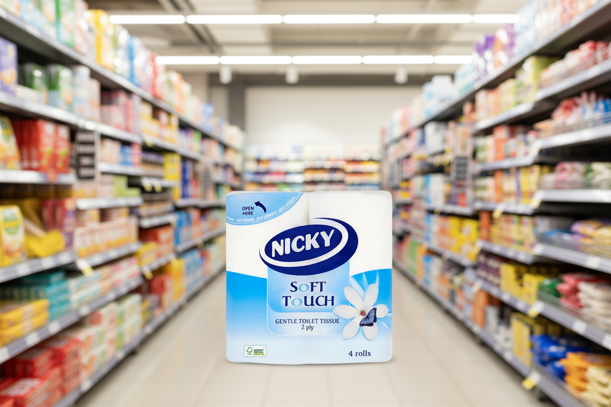 10 x Nicky Soft Touch White 4 Roll