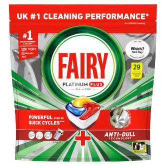 5 X Fairy Platinum Plus Dishwasher Tablet Lemon - 29 Pack