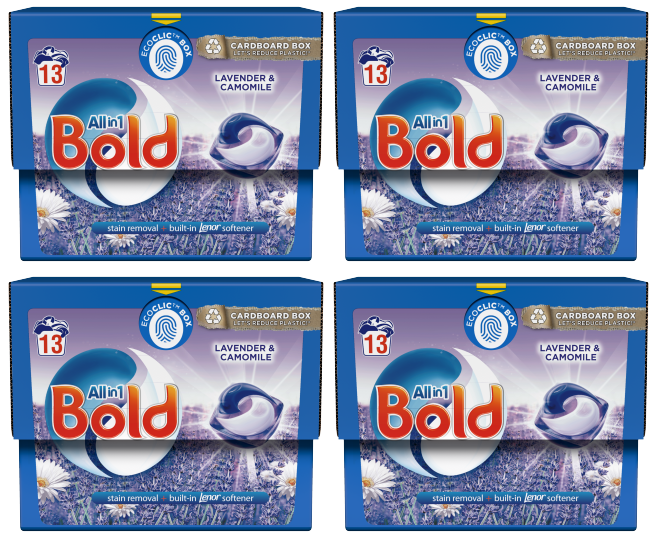 4 x Bold All In 1 Pods Lavendar - 13 Pack