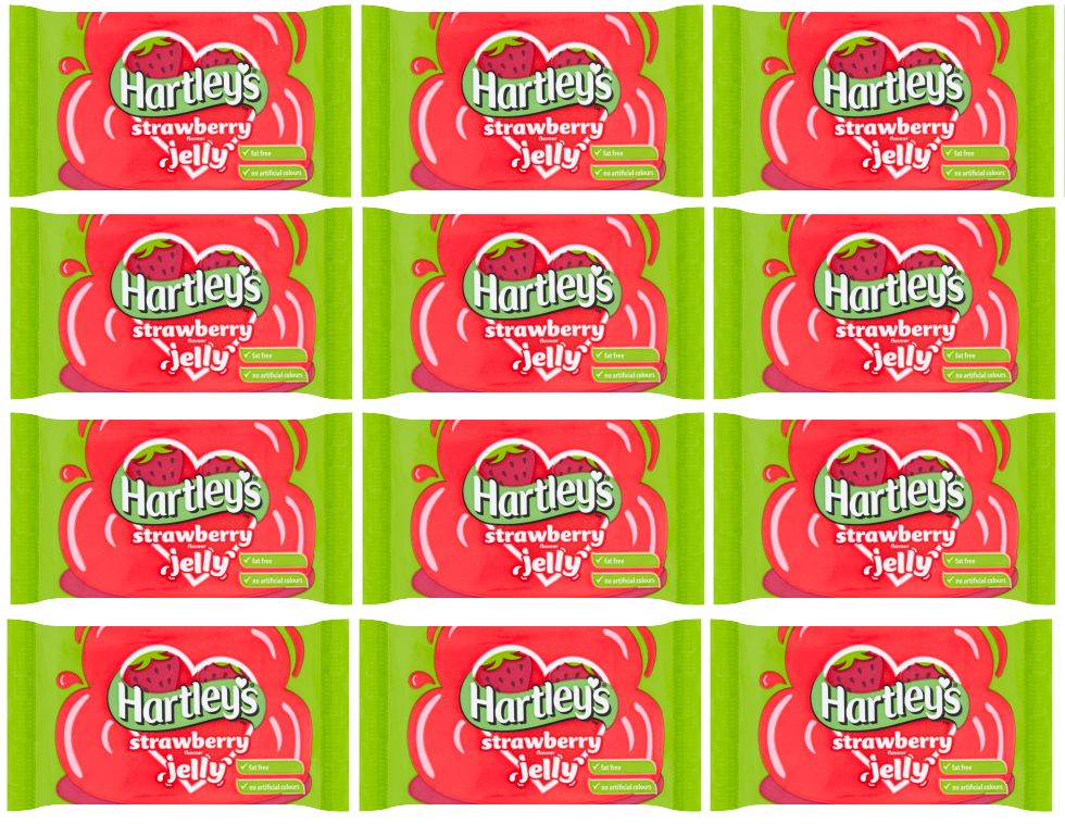 12 x Hartleys Jelly Strawberry Packet Packet