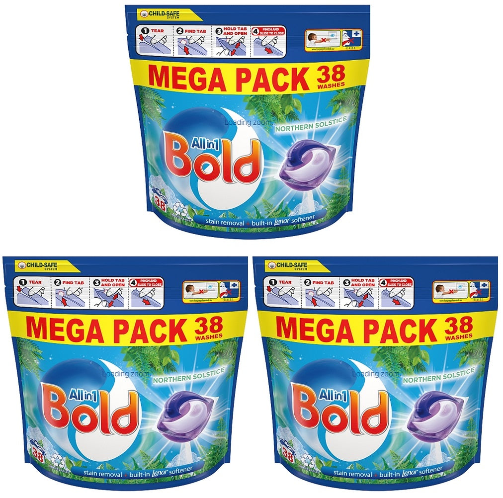 3 x Bold All In 1 Pods Northern Solstice  - 38 PACK