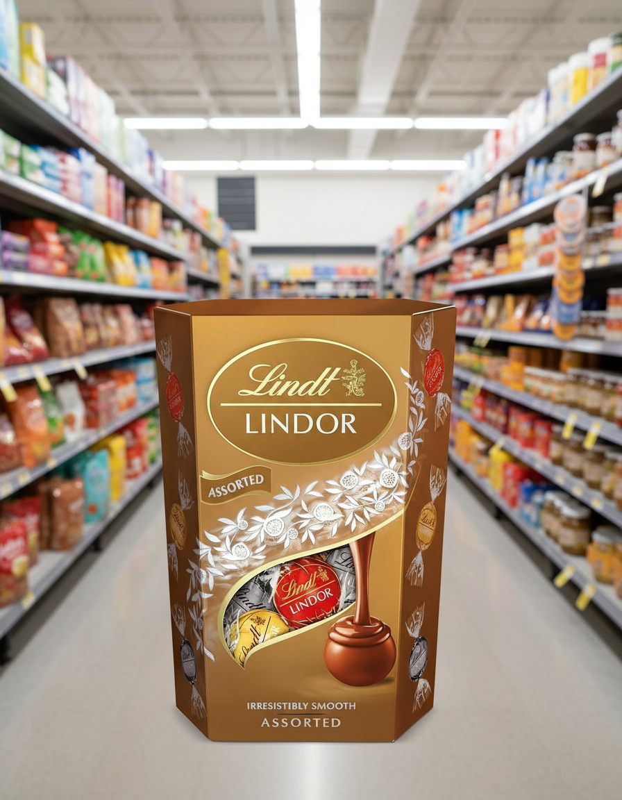 8 x Lindt Lindor Assorted Truffles Box Cornet - 137GM