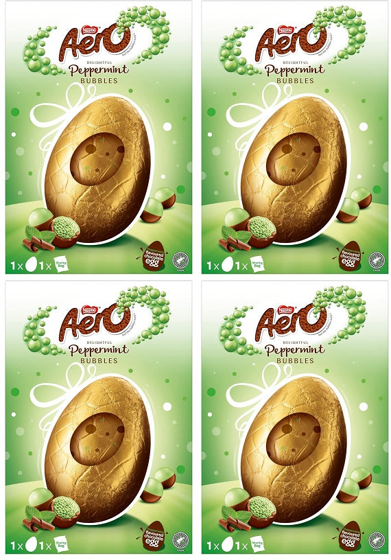 4 x Aero Peppermint Mint Chocolate Giant Easter Egg - 230GM