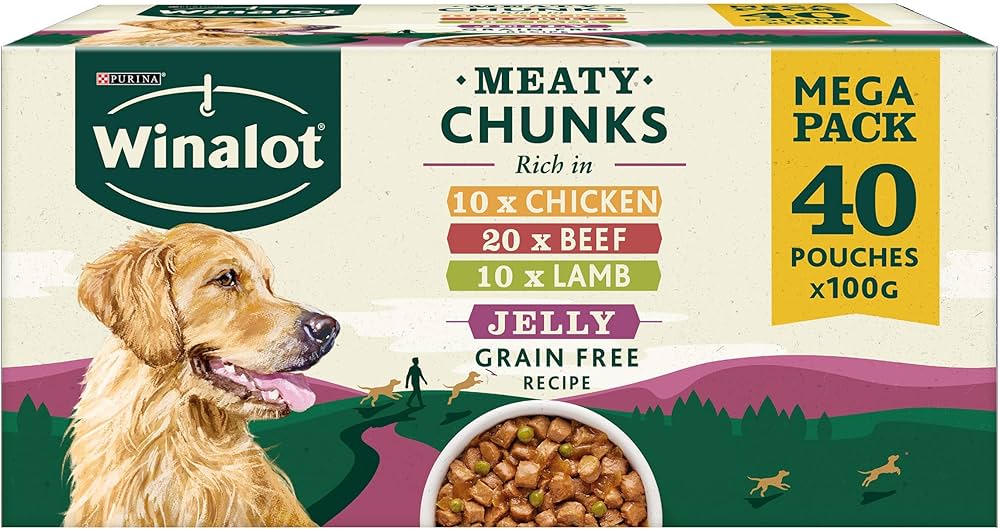 1 x Winalot Dog Meaty Chunks Jelly Selection - 40X100GM