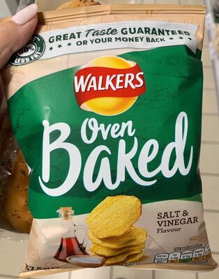 32 x Walkers Baked Salt & Vinegar Snacks Crisps 37.5G