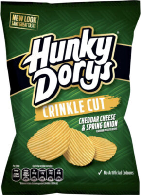 12 x Hunky Dorys Cheddar Cheese & Spring Onion Crisps 135G