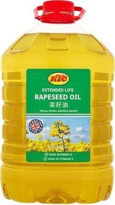 3 x Ktc Extended Life Rapeseed Oil 5 Litres