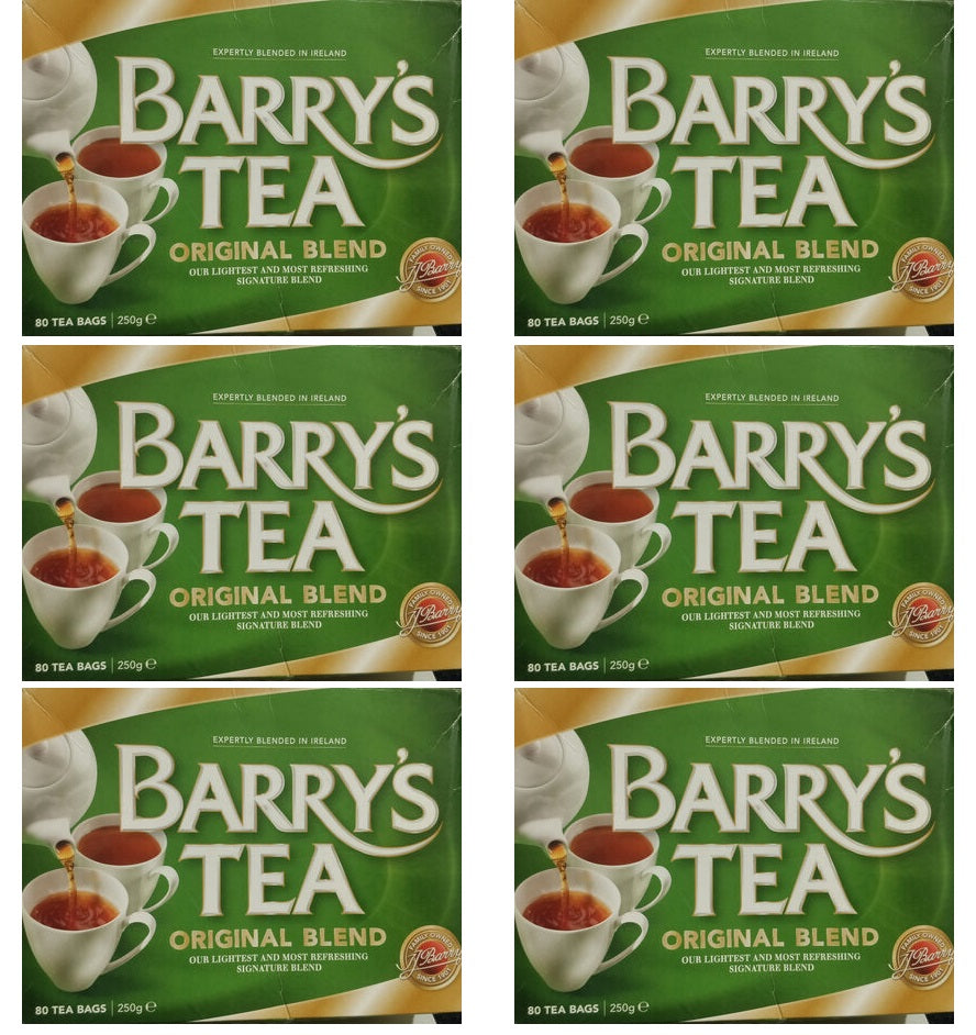 6 x Barry's Tea Original 80 Tea Bags 250G