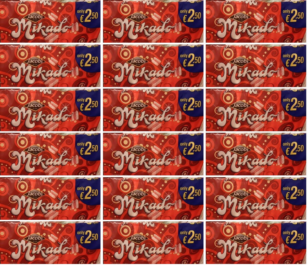 18 x Jacob's Mikado 250G ¤2.50