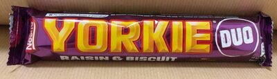 24 x Yorkie Raisin & Biscuit Chocolate Duo Bar 66G