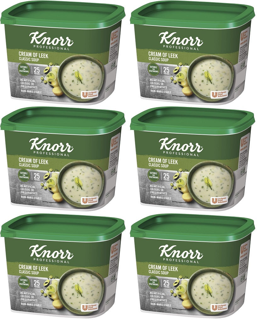 6 x Knorr Professional Classic Cream Of Leek Soup 25 Port