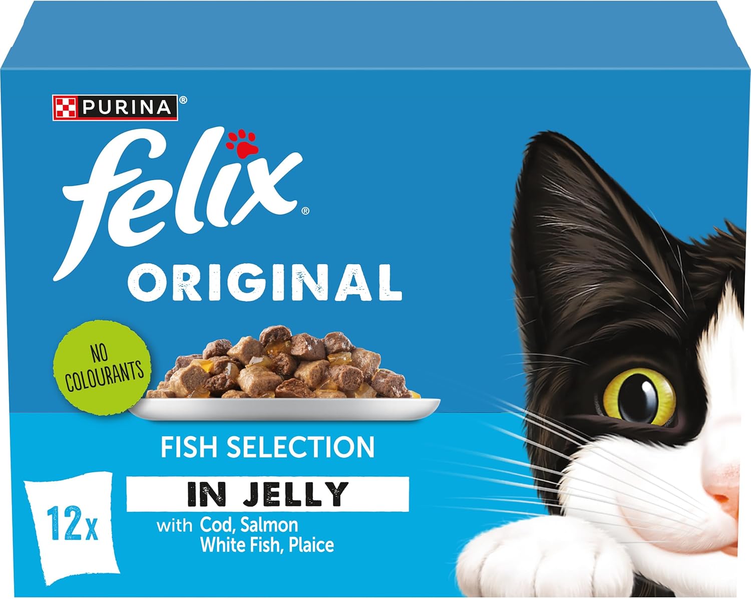 4 x Felix Cat Original Pouch Fish Selection - 12X85GM